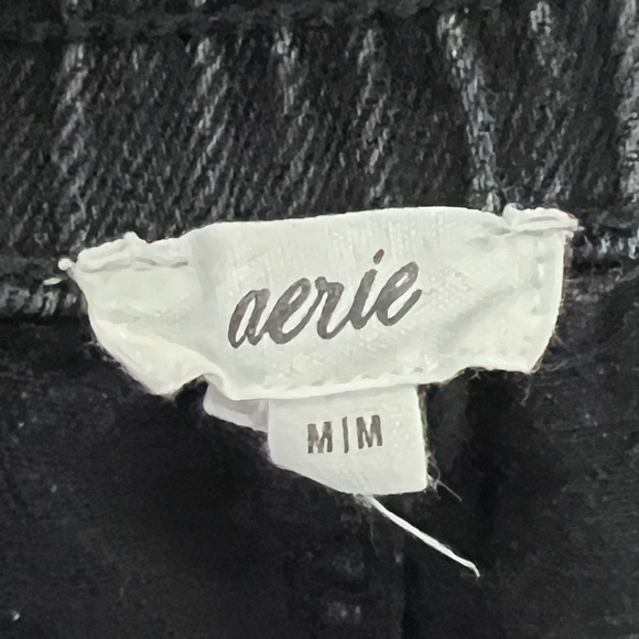 Aerie Daydream Denim Short Black Size Medium Distressed Soft Comfy - Picture 7 of 12